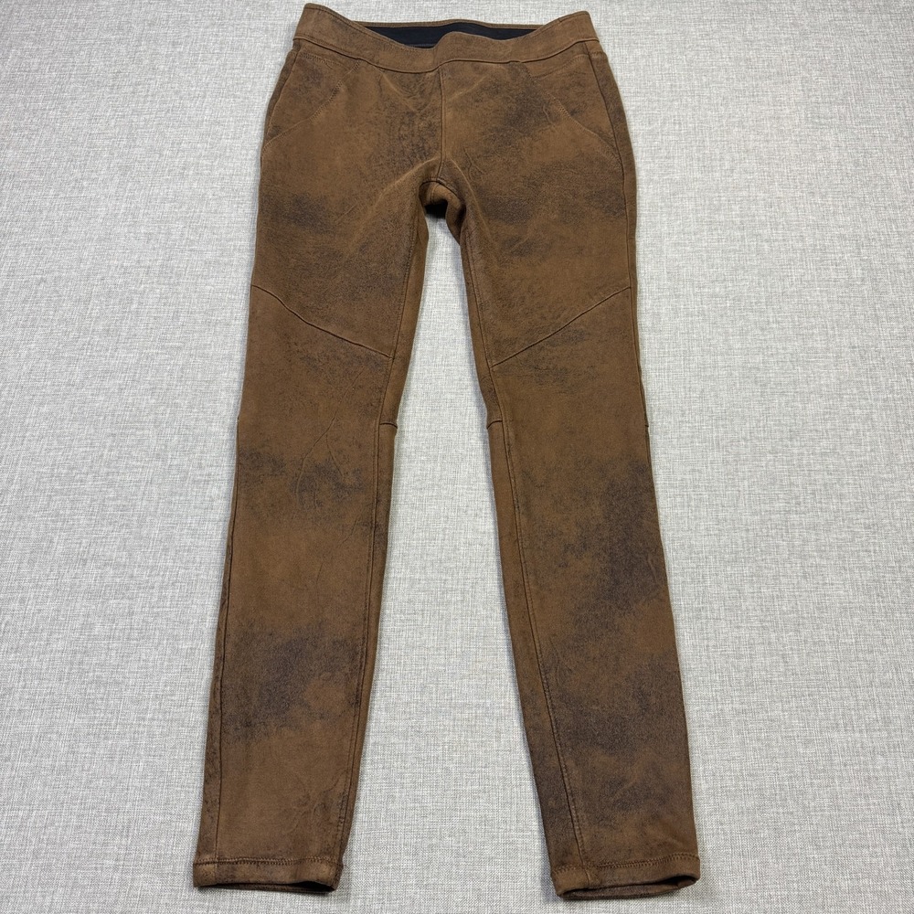 Free People Leggings Womens 0 Brown Flecked Jegging Elastic Waist Pockets